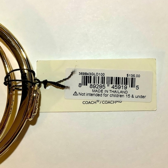 🔹️Coach🔹️ Horse and Carriage Gold and White Bangle Set - Picture 3 of 5